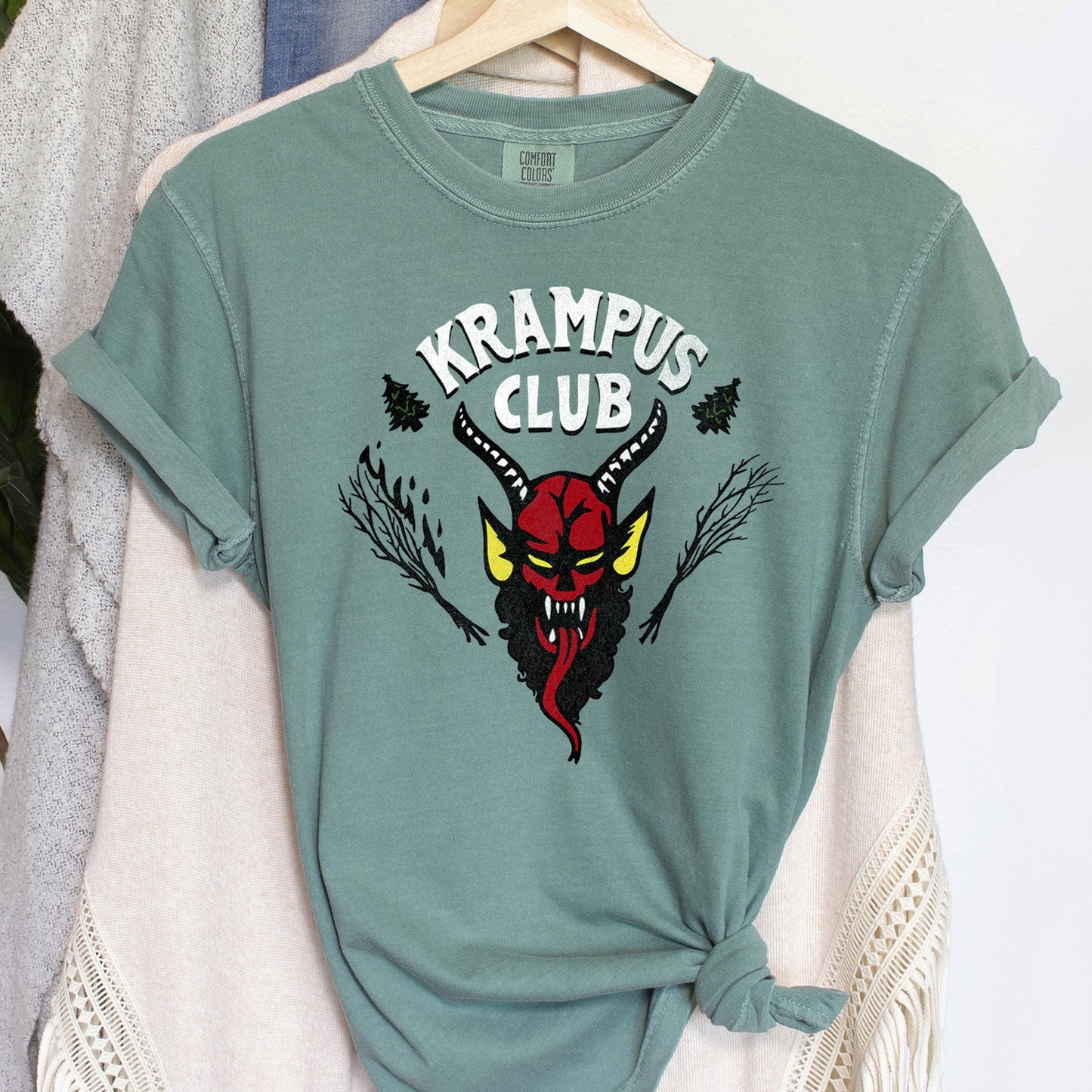 Krampus Club, Stranger, Christmas, Naughty, Comfort Colors, Tshirt