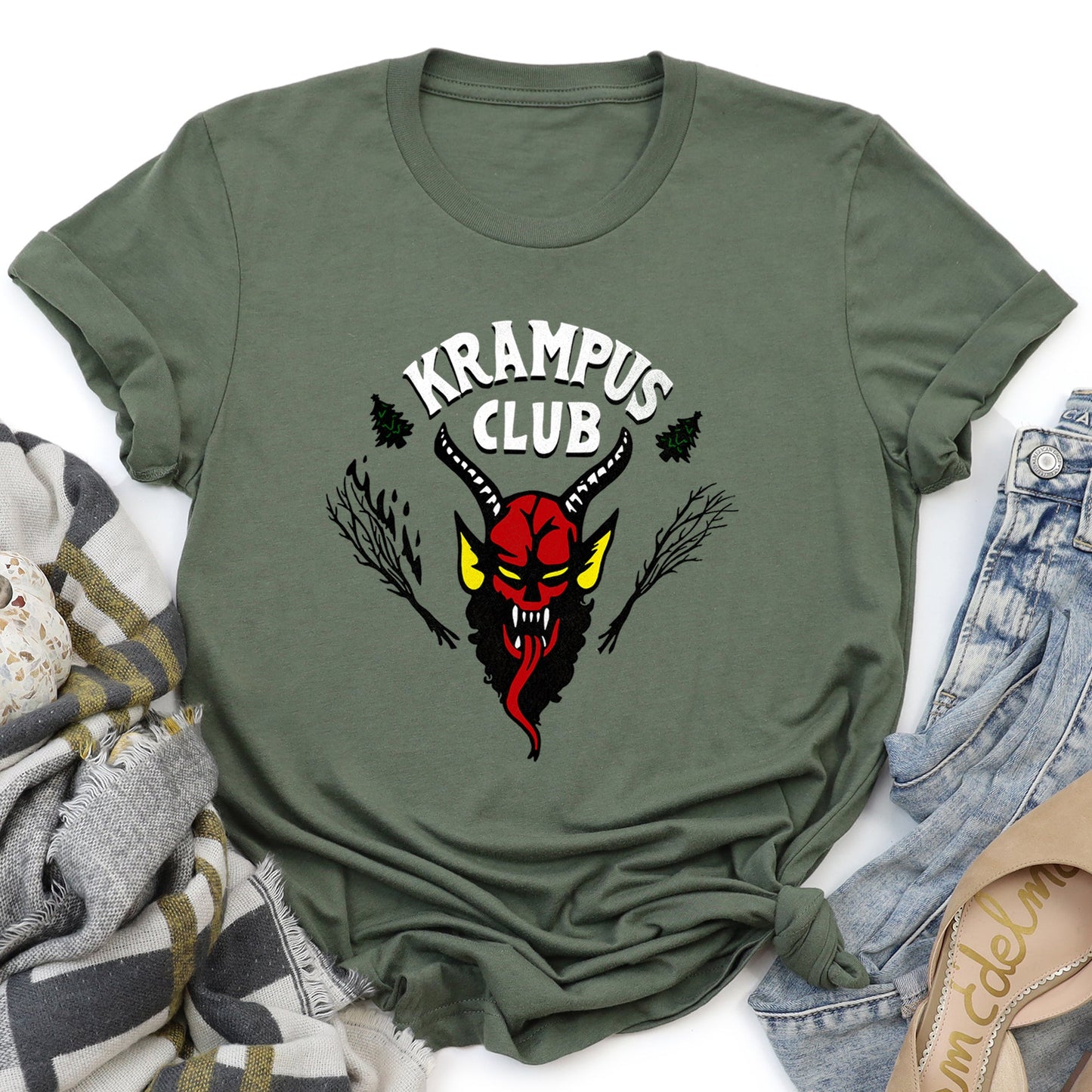 Krampus Club, Stranger, Christmas, Naughty Super Soft Tees