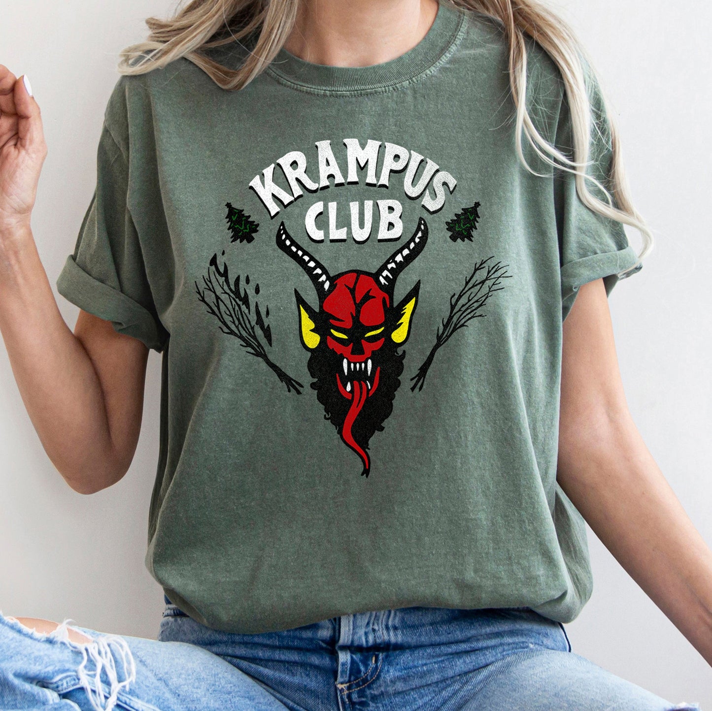 Krampus Club, Stranger, Christmas, Naughty, Comfort Colors, Tshirt