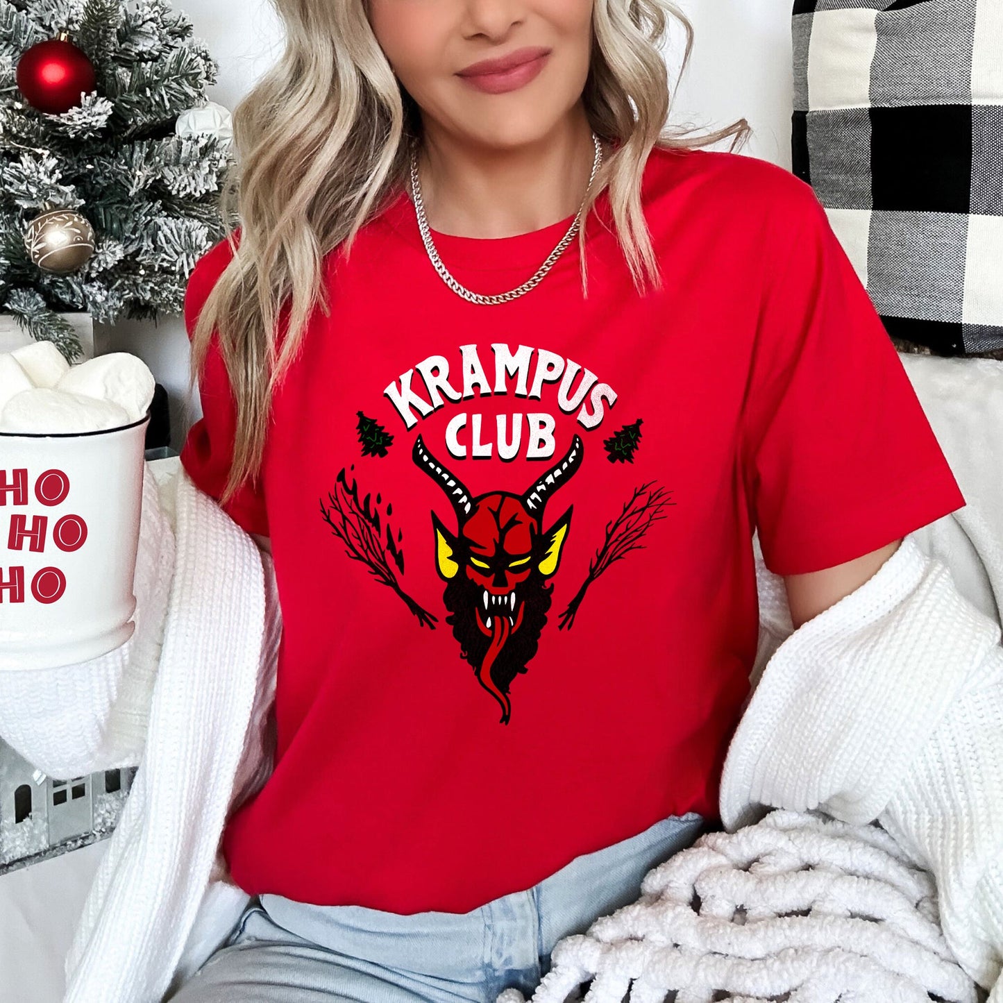 Krampus Club, Stranger, Christmas, Naughty Super Soft Tees