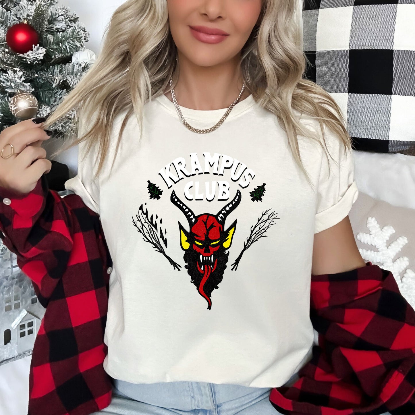 Krampus Club, Stranger, Christmas, Naughty Super Soft Tees