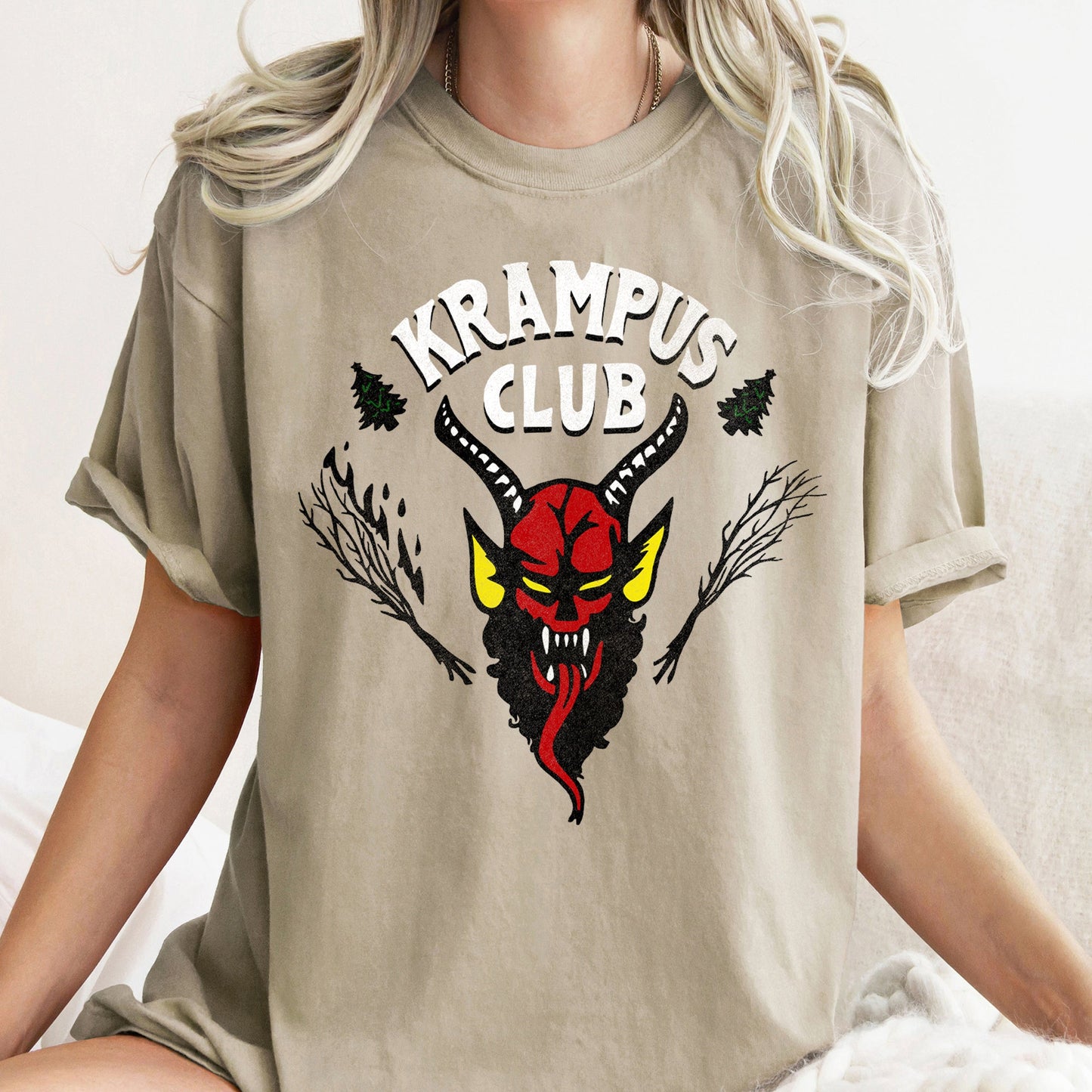 Krampus Club, Stranger, Christmas, Naughty, Comfort Colors, Tshirt