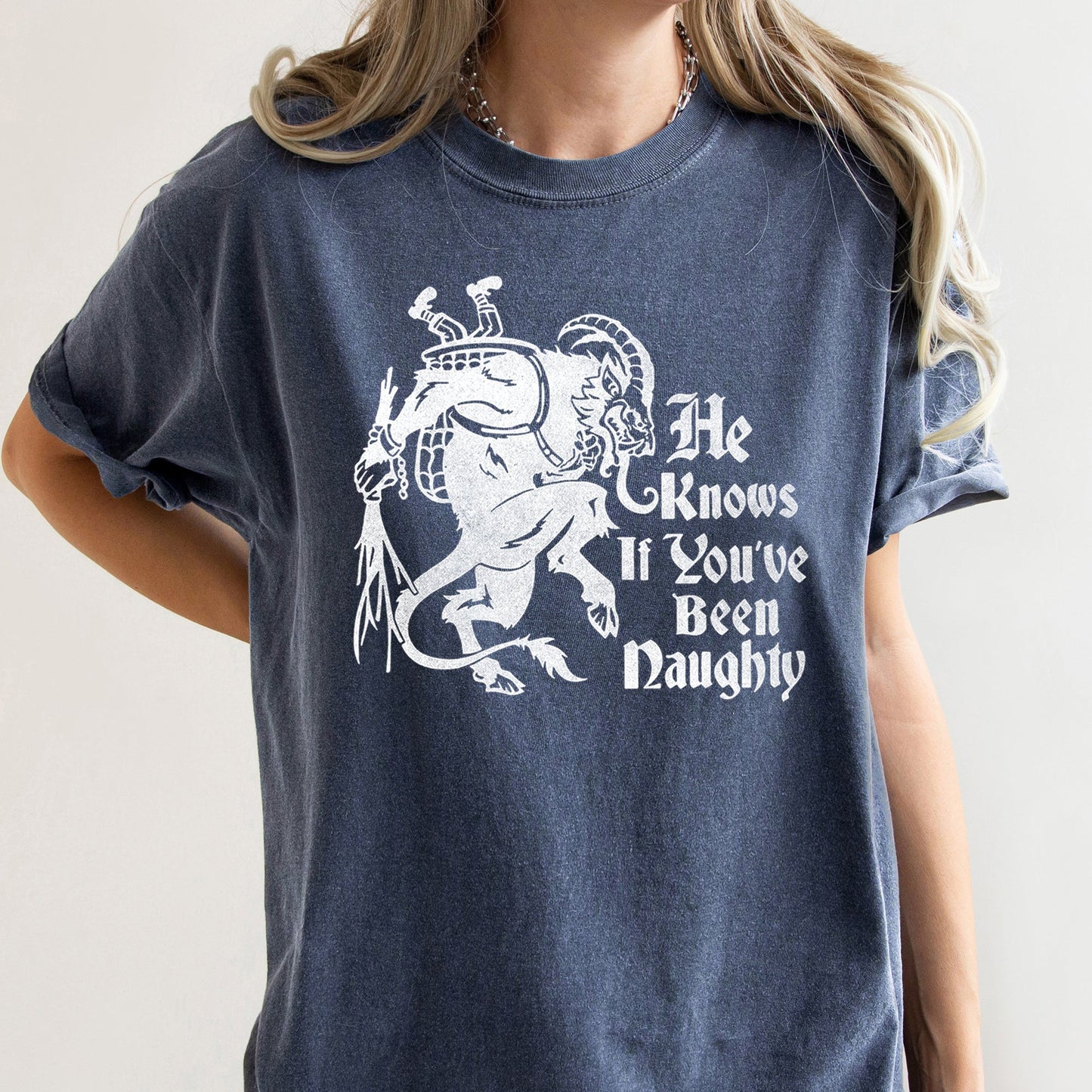 Krampus, Naughty, Santa, Christmas, Nice, Comfort Colors, Tshirt