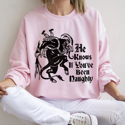 Krampus, Naughty, Santa, Christmas Sweatshirt