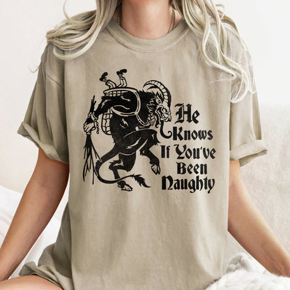 Krampus, Naughty, Santa, Christmas, Nice, Comfort Colors, Tshirt