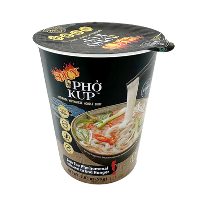 Pho Kup Instant Spicy Veggie Pho (Case of 10 Kups)