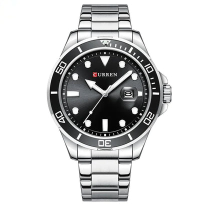 Men's large dial calendar watch
