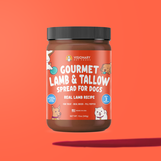 Lamb and Beef Tallow Meat Spread | NEW 12oz Jar | Family Pet | Kitchen + Metal