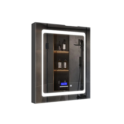 Bracciano 20 in. W x 28 in. H Surface-Mount LED Mirror Medicine Cabinet with Defogger