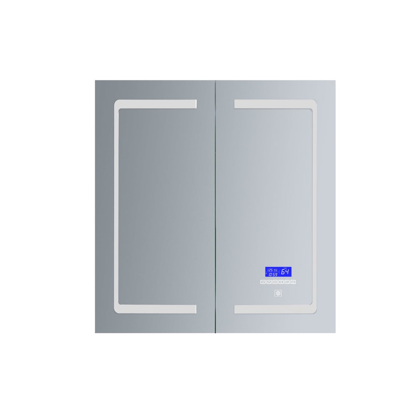 Bracciano 24 in. W x 28 in. H Surface-Mount LED Mirror Medicine Cabinet with Defogger