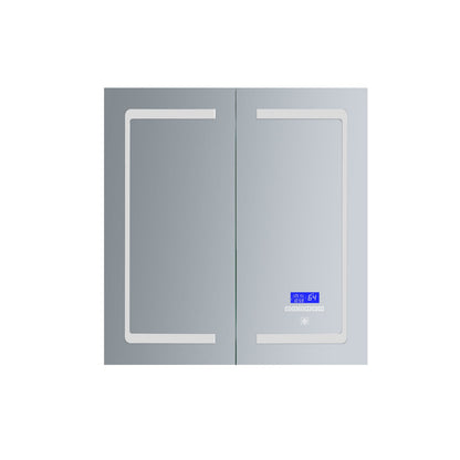 Bracciano 24 in. W x 28 in. H Surface-Mount LED Mirror Medicine Cabinet with Defogger