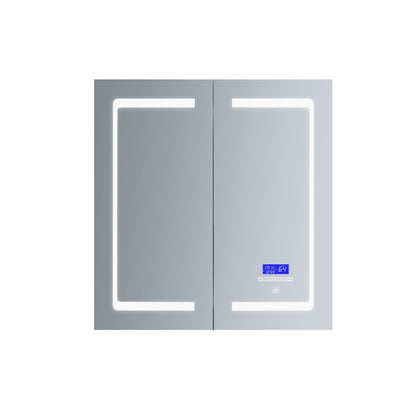 Bracciano 24 in. W x 28 in. H Surface-Mount LED Mirror Medicine Cabinet with Defogger