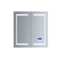 Bracciano 24 in. W x 28 in. H Surface-Mount LED Mirror Medicine Cabinet with Defogger
