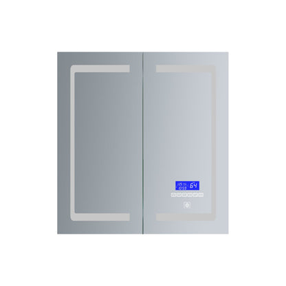Bracciano 24 in. W x 30 in. H Surface-Mount LED Mirror Medicine Cabinet with Defogger