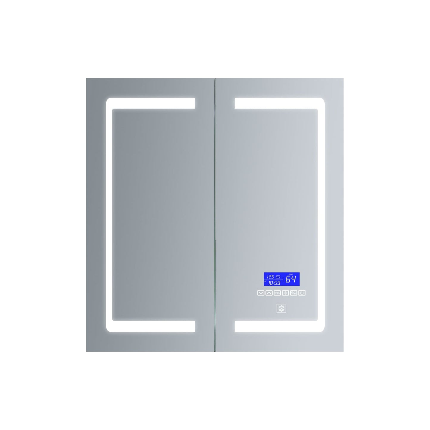 Bracciano 24 in. W x 30 in. H Surface-Mount LED Mirror Medicine Cabinet with Defogger