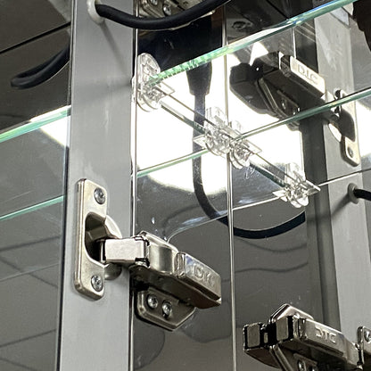 Bracciano 24 in. W x 32 in. H Surface-Mount LED Mirror Medicine Cabinet with Defogger