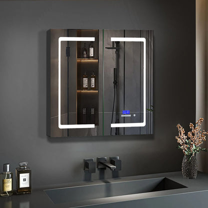 Bracciano 36 in. W x 28 in. H Surface-Mount LED Mirror Medicine Cabinet with Defogger