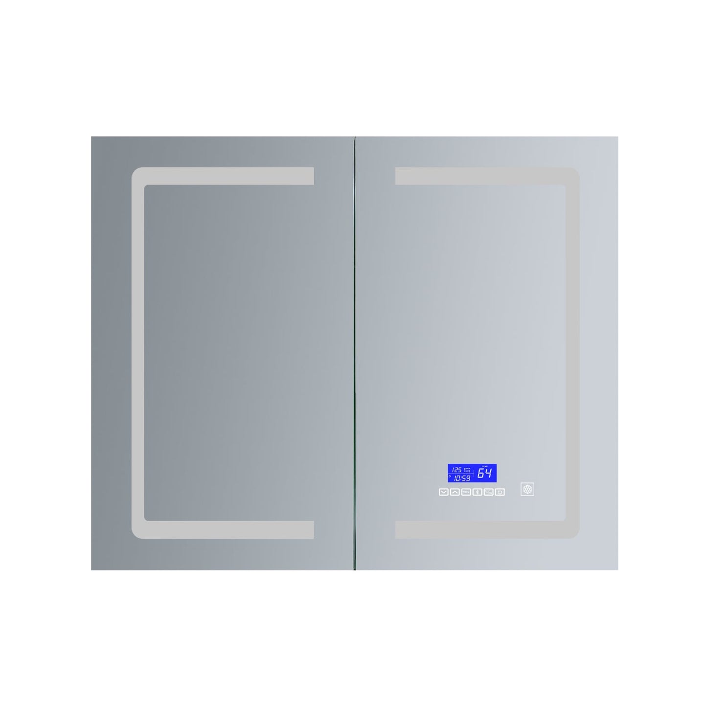 Bracciano 36 in. W x 28 in. H Surface-Mount LED Mirror Medicine Cabinet with Defogger