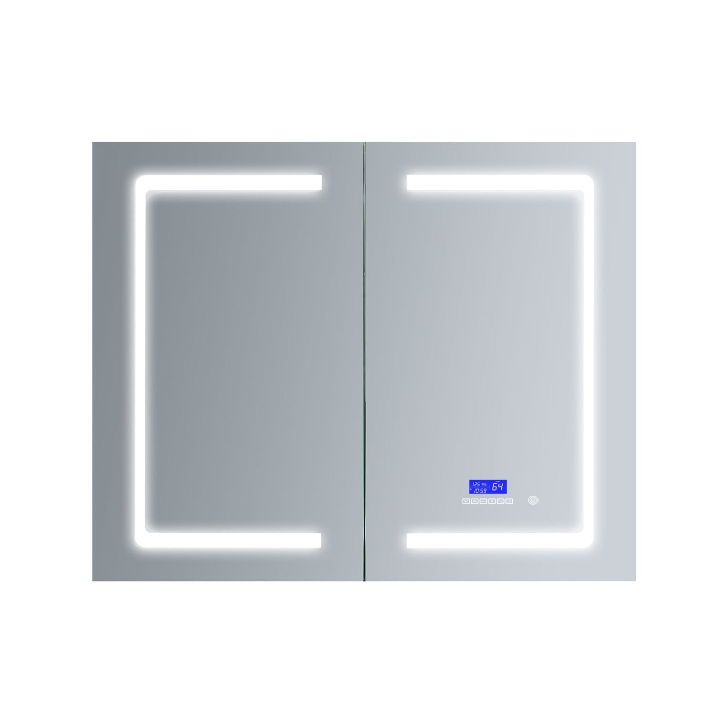 Bracciano 36 in. W x 32 in. H Surface-Mount LED Mirror Medicine Cabinet with Defogger