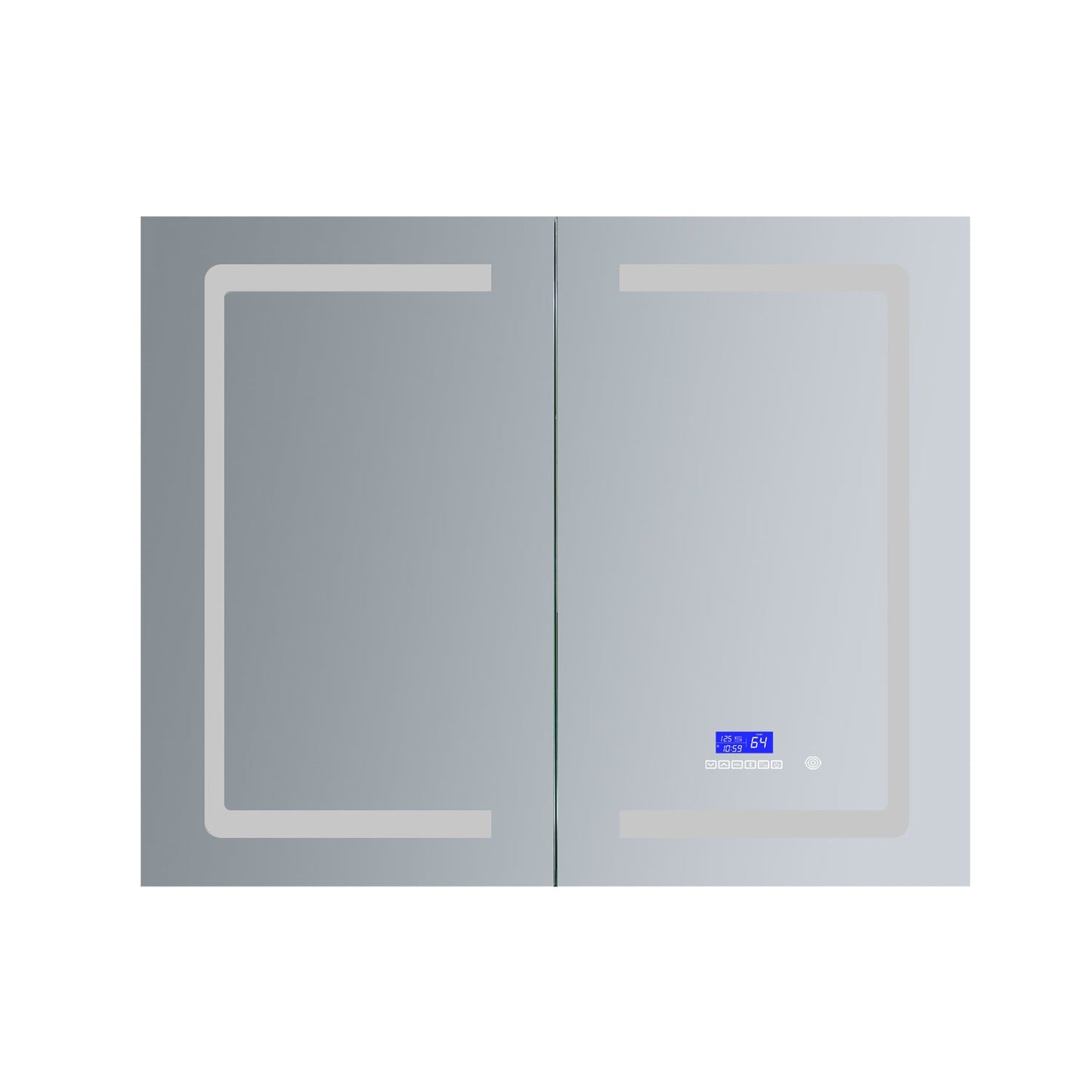 Bracciano 36 in. W x 32 in. H Surface-Mount LED Mirror Medicine Cabinet with Defogger