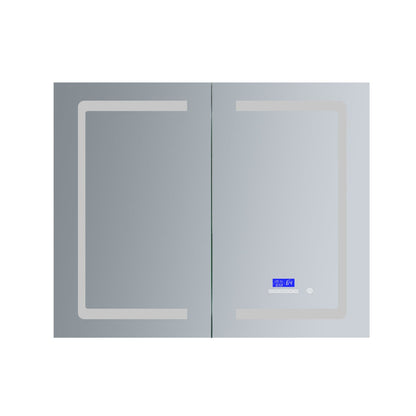Bracciano 36 in. W x 32 in. H Surface-Mount LED Mirror Medicine Cabinet with Defogger