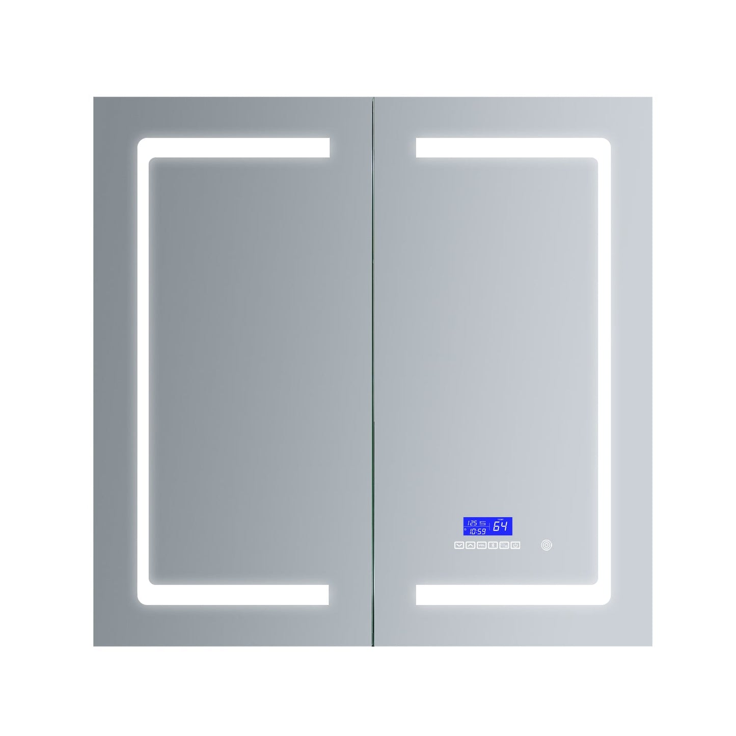 Bracciano 36 in. W x 36 in. H Surface-Mount LED Mirror Medicine Cabinet with Defogger
