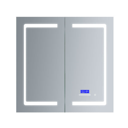 Bracciano 36 in. W x 36 in. H Surface-Mount LED Mirror Medicine Cabinet with Defogger
