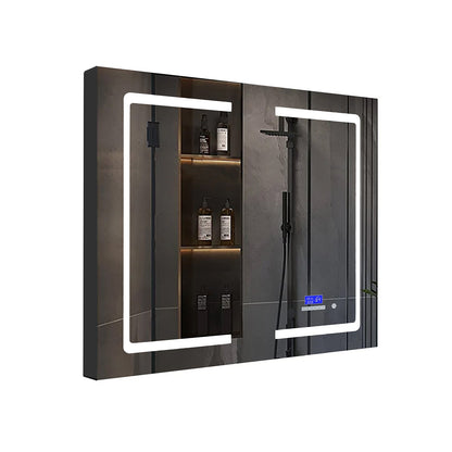 Bracciano 36 in. W x 36 in. H Surface-Mount LED Mirror Medicine Cabinet with Defogger