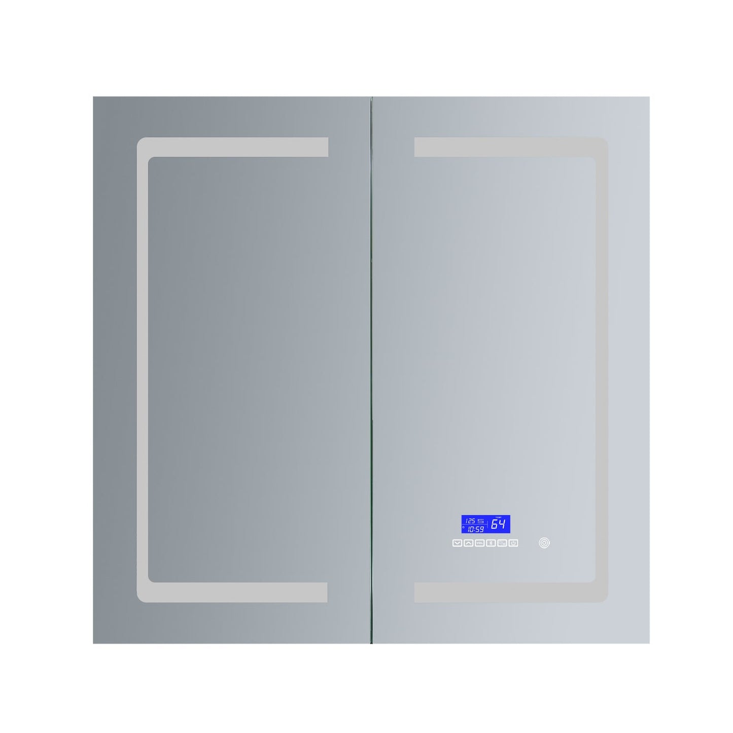 Bracciano 36 in. W x 36 in. H Surface-Mount LED Mirror Medicine Cabinet with Defogger