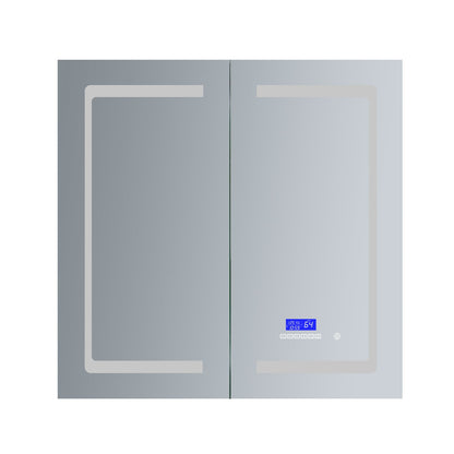 Bracciano 36 in. W x 36 in. H Surface-Mount LED Mirror Medicine Cabinet with Defogger