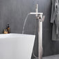Lure 59 in White Freestanding Acrylic Flatbottom Soaking Bathtub