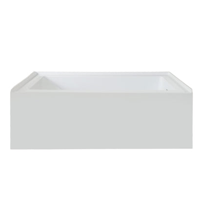 Lexora Provenza 60" x 30" Alcove Soaking Bathtub in White – Left or Right Drain (LBPV6030)