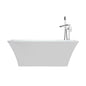 Vinter 59 in White Freestanding Acrylic Flatbottom Soaking Bathtub