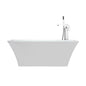 Vinter 59 in White Freestanding Acrylic Flatbottom Soaking Bathtub