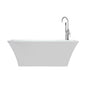Vinter 67 in White Freestanding Acrylic Flatbottom Soaking Bathtub