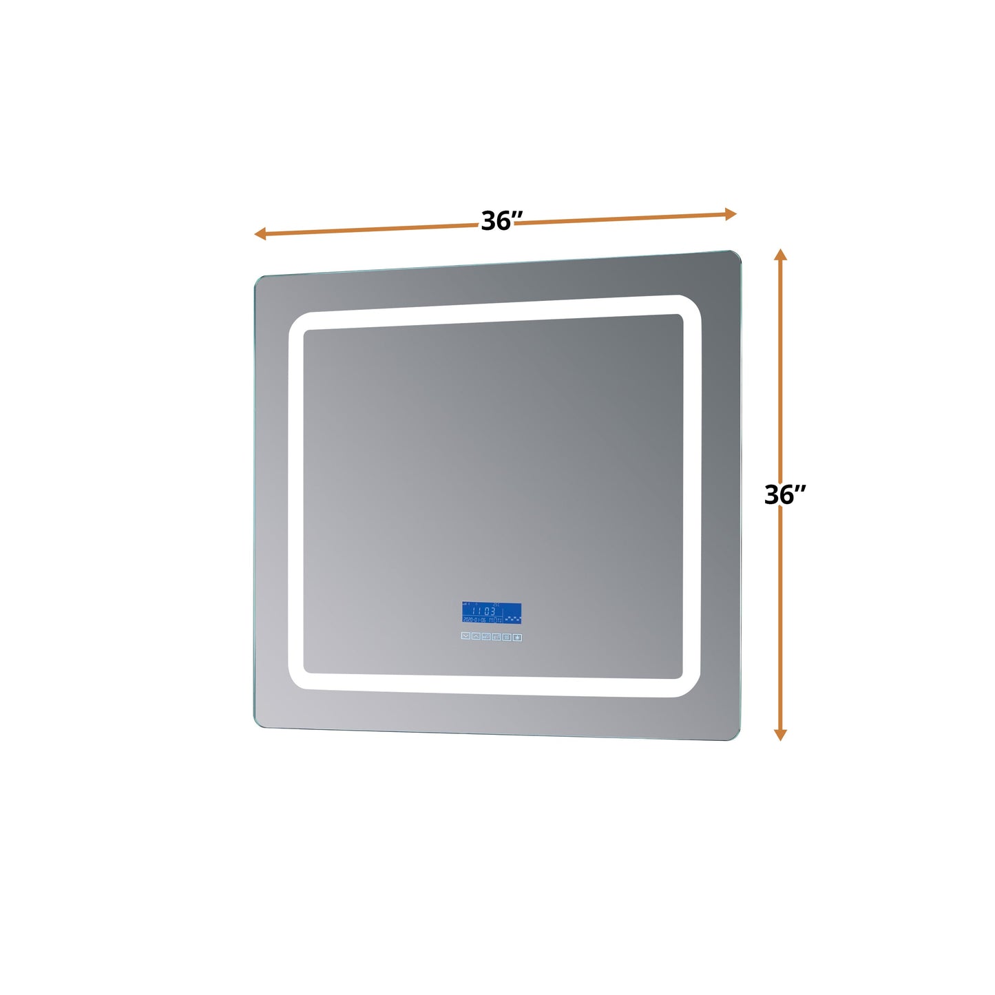 Caldona 36 in. W x 36 in. H LED Bathroom Vanity Mirror