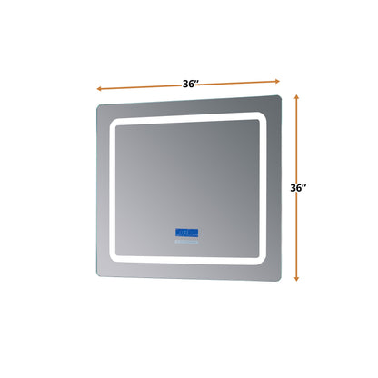 Caldona 36 in. W x 36 in. H LED Bathroom Vanity Mirror