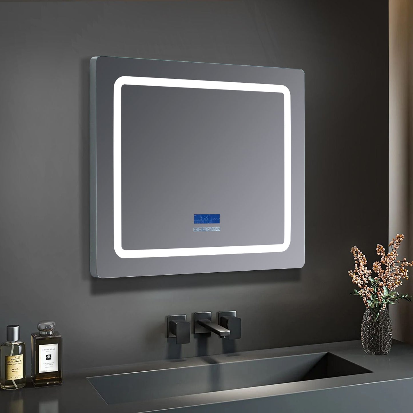 Caldona 36 in. W x 36 in. H LED Bathroom Vanity Mirror