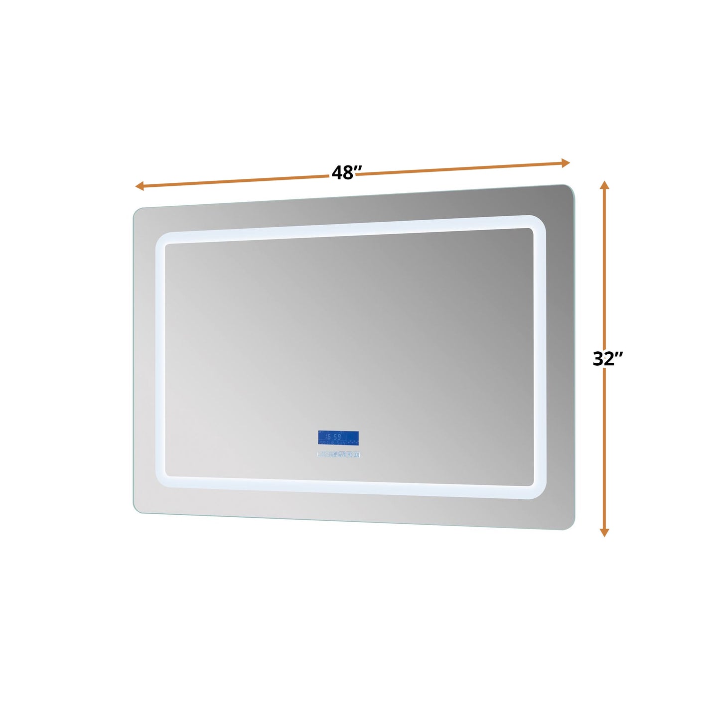 Caldona 48 in. W x 32 in. H LED Bathroom Vanity Mirror