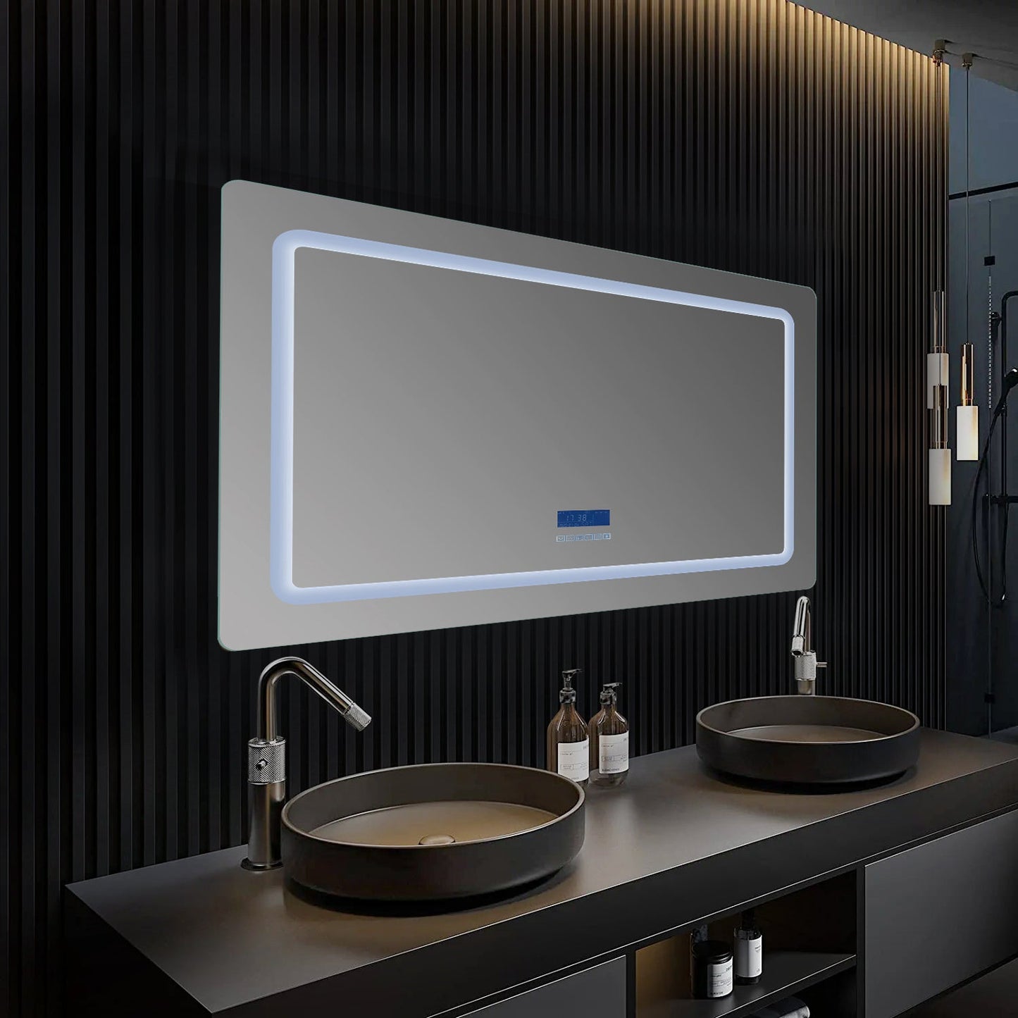 Caldona 48 in. W x 32 in. H LED Bathroom Vanity Mirror
