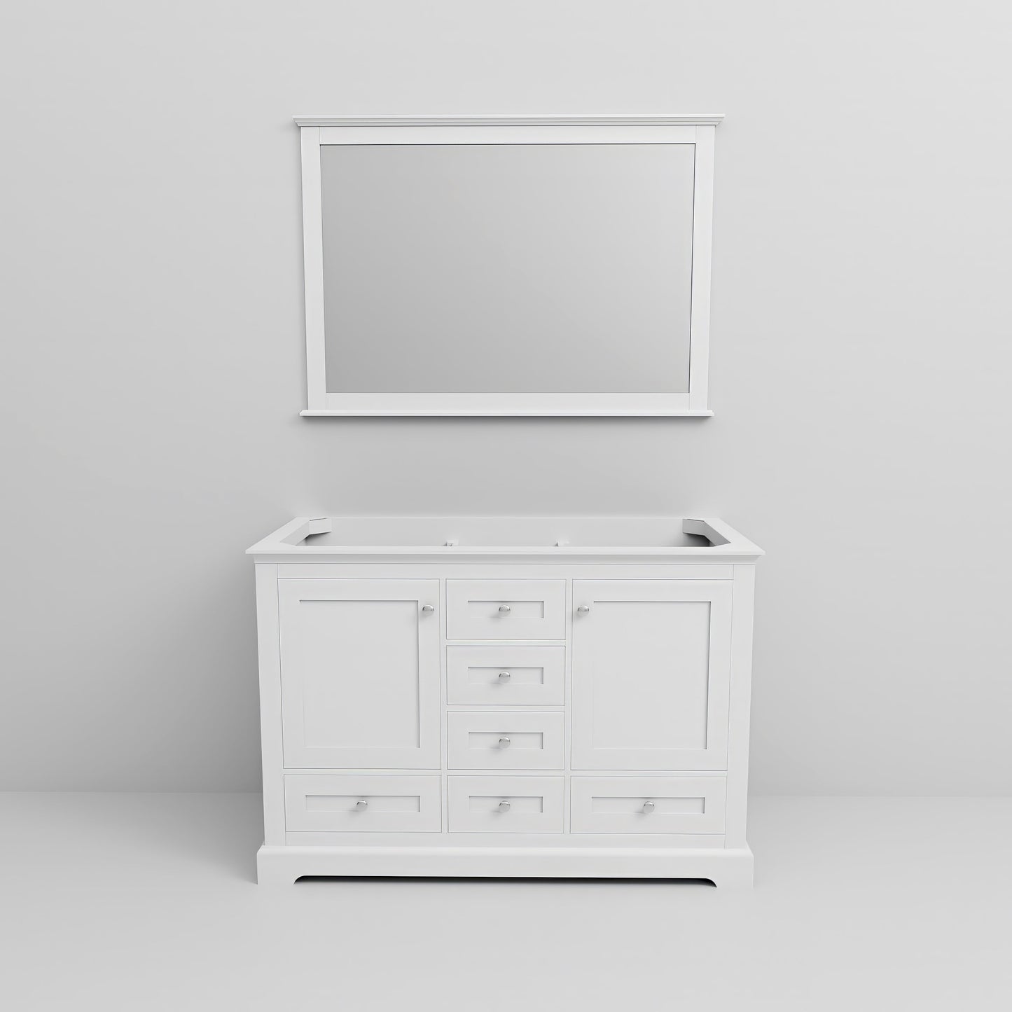 Dukes 48 in. W x 22 in. D White Double Bath Vanity