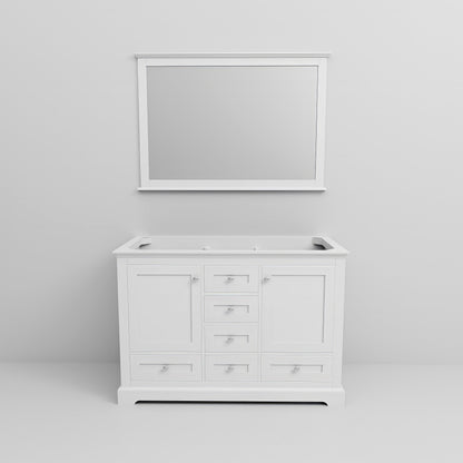 Dukes 48 in. W x 22 in. D White Double Bath Vanity