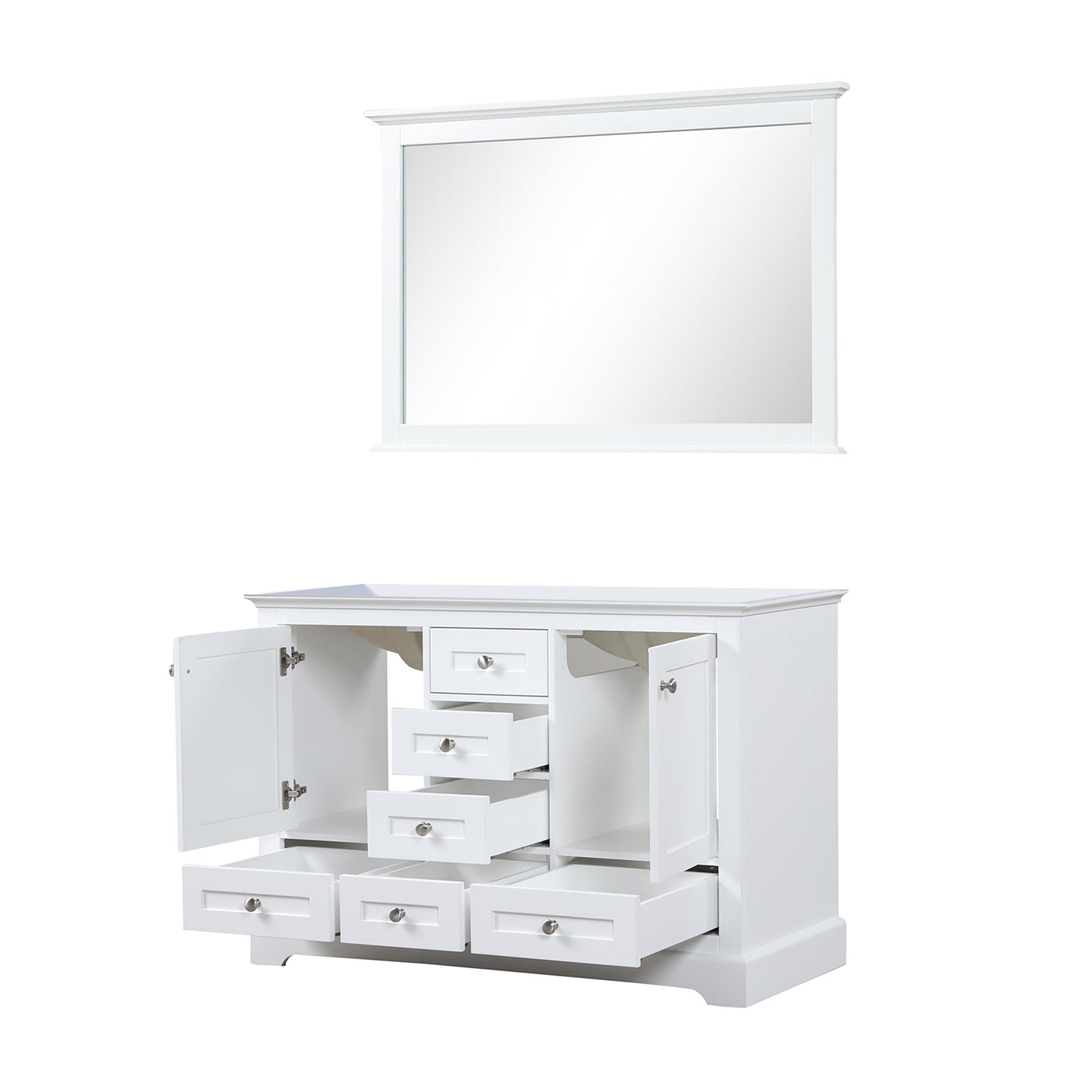 Dukes 48 in. W x 22 in. D White Double Bath Vanity
