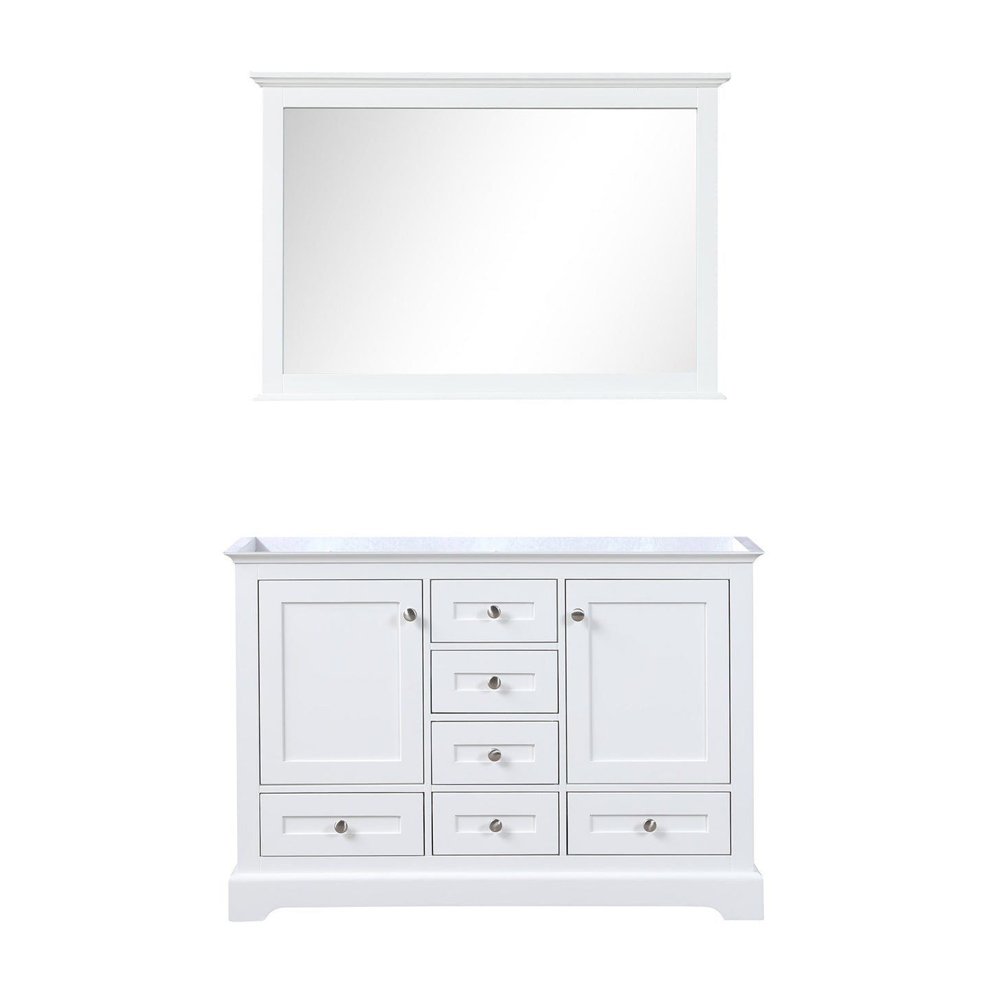 Dukes 48 in. W x 22 in. D White Double Bath Vanity