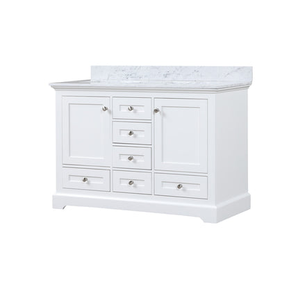 Dukes 48 in. W x 22 in. D White Double Bath Vanity