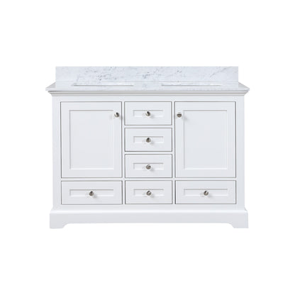 Dukes 48 in. W x 22 in. D White Double Bath Vanity