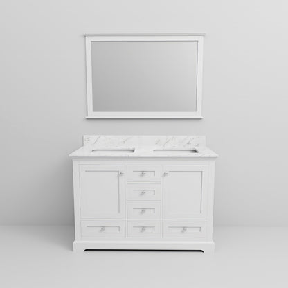 Dukes 48 in. W x 22 in. D White Double Bath Vanity