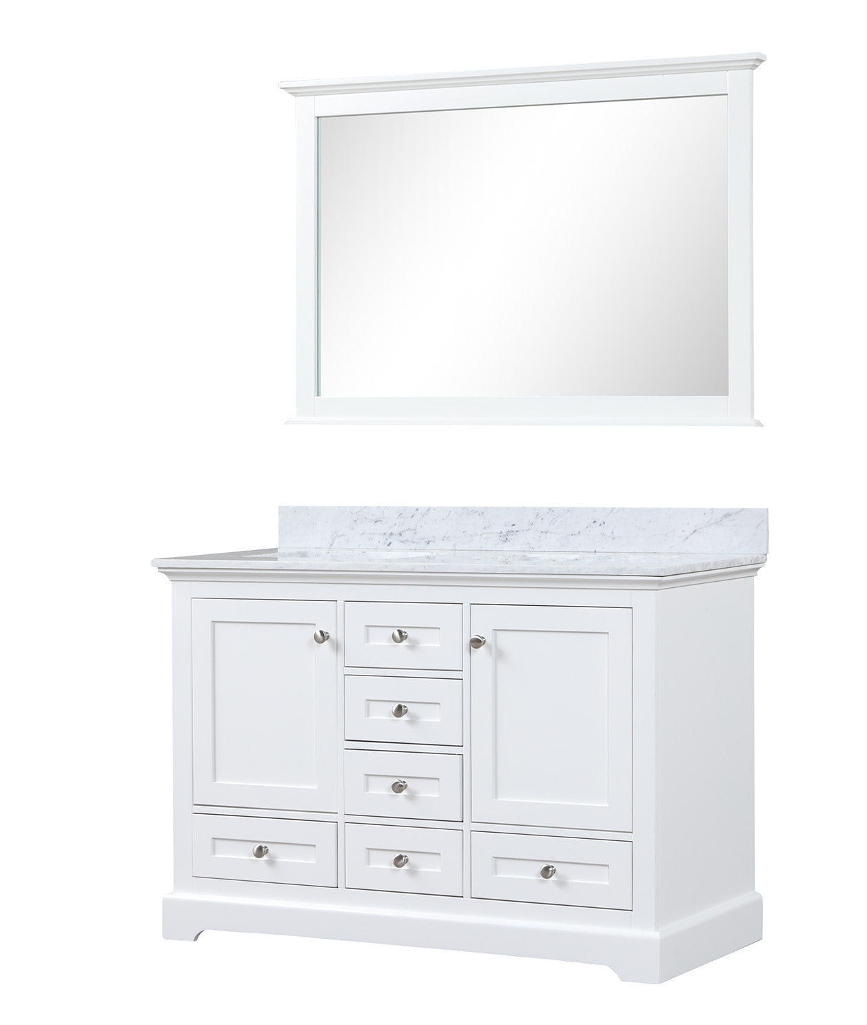 Dukes 48 in. W x 22 in. D White Double Bath Vanity