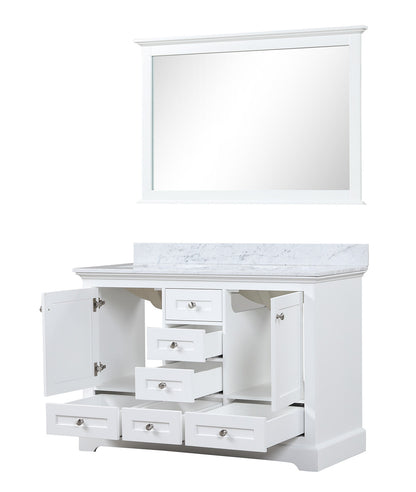 Dukes 48 in. W x 22 in. D White Double Bath Vanity