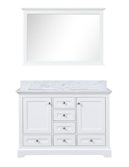 Dukes 48 in. W x 22 in. D White Double Bath Vanity